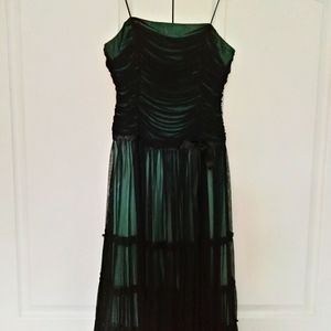 Black/teal formal dress, size 10, mealnie lynn, JS Collection